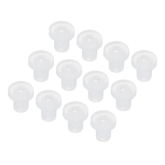 20Pcs T Shape Conical Rubber Grommet Mount Dia 2.5mm ID 0.5mm H 4mm Transparent Seal Protection Grommets Cable Pipe