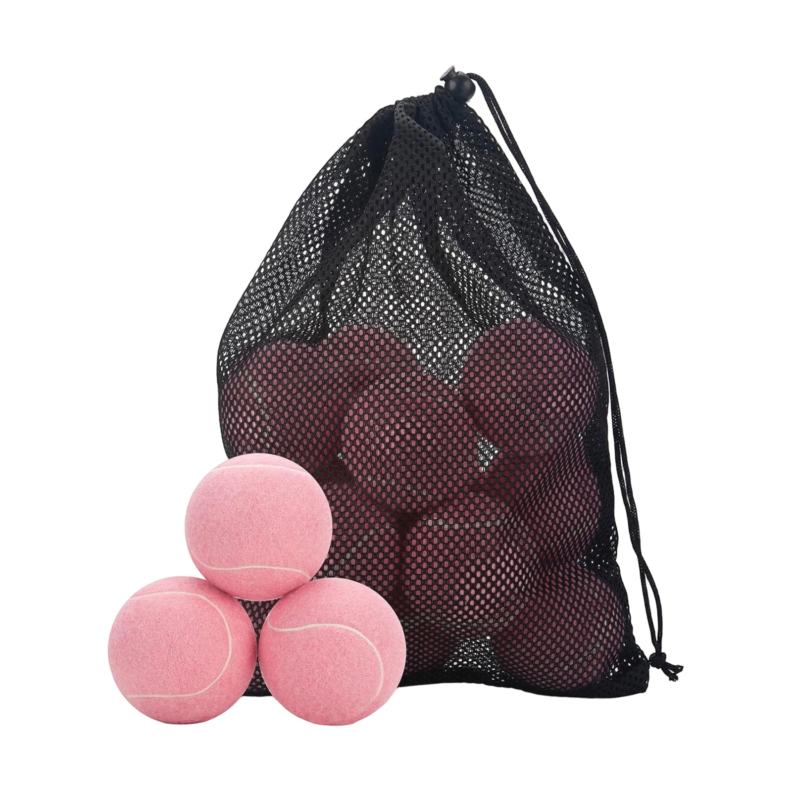 20Pcs Tennis Balls, 2.52in Diameter, High Elasticity Training Balls for Beginners, Outdoor Sports Equipment, Practice Gear for Tennis Lovers, Light pink