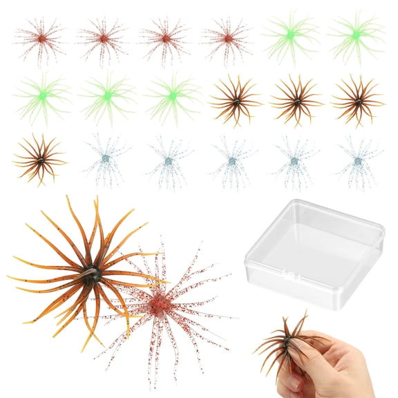 20Pcs Tentacle Creature Lure Japanese Style Soft Plastic Bait for Bass Fishing for Drop Shot Wacky Rig Neko Rig and Finesse Slow Sinking Soft Bait