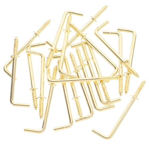 20Pcs Tiny L Hooks Right Angle Screws Self Tapping Screw Hooks Metal Screws for Hanging Picture