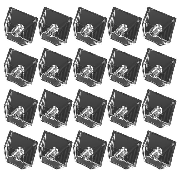 20Pcs Transparent Blank Keycap Set 1U 1X Original Height Crystal Translucent Keycaps for Mechanical Keyboards