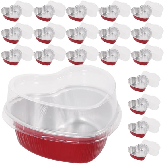 20-Pack Clear Heart Shaped Cake Boxes for Bakery Packaging, Display, and Presentation