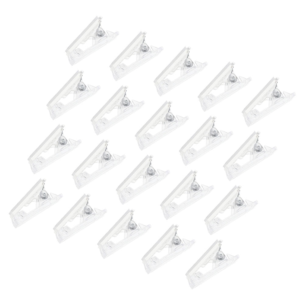 20Pcs Transparent Spring Clips Clear SelfAdhesive Wall Clips Small
