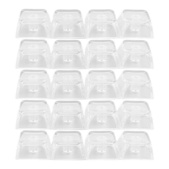 20Pcs Transparents Blanks Keycap Set 1U 1X XDA Height Crystal Translucents Keycaps for Mechanical Keyboards