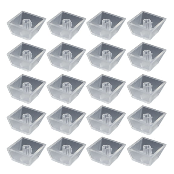 20Pcs Transparents Keycap Set 1X Height Crystal Translucent Keycaps for Mechanical Keyboard