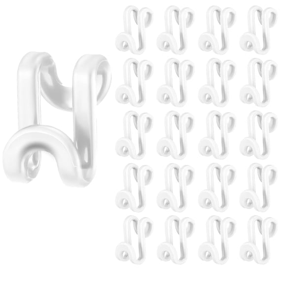 20Pcs Triangles Clothes Hanger Connector Hooks Hanger Stacker, Plastic Mini Space Saving Heavy Duty Hanger Extender Clips for Organizer Closet Clothes Velvet