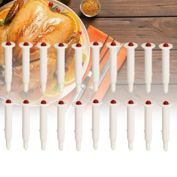 20Pcs Turkey Timer Thermometer, Pop Up Cooking Thermometer, Disposable Cooking Thermometer for Oven Cooking Poultry Turkey Chicken Meat Beef
