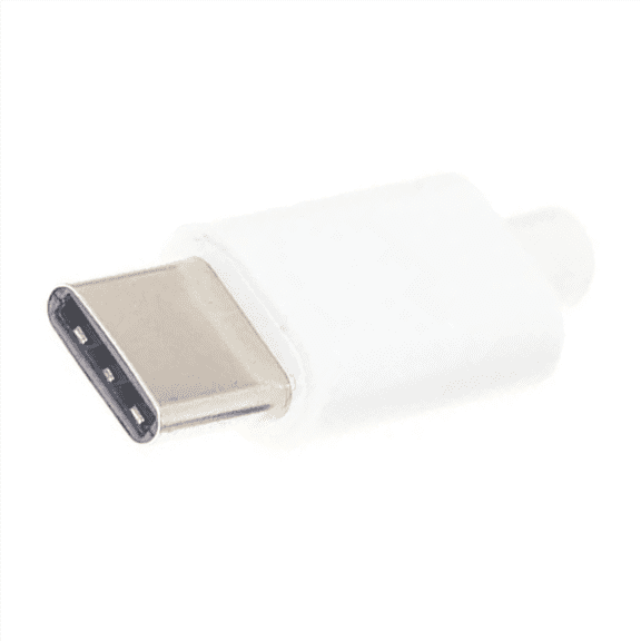 20Pcs Type C Usb3.1 3A Fast Charging USB Connectors Male Jack Tail Plug Electric Terminals Welding DIY Data Cable White,20 x Type C USB 3.1 Male Plug,White