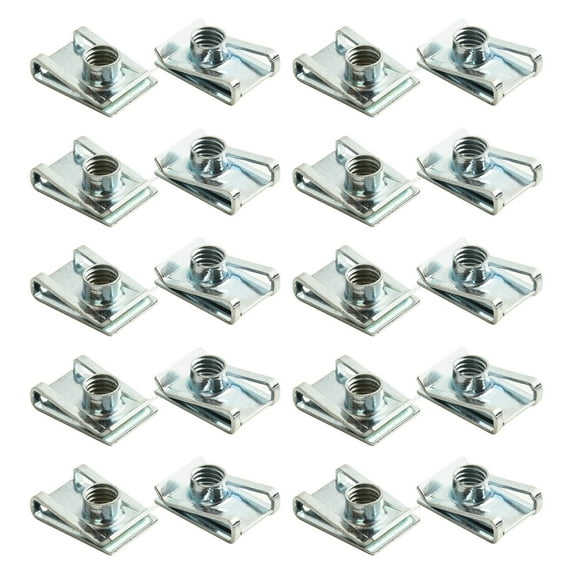 20Pcs U Clips Leaf Spring Nut 4 5 6 8 MM Automotive U-Shaped Clamp Tensile Reed Insert Nut Fixed Panel M5 M6 M8 Hardware Part