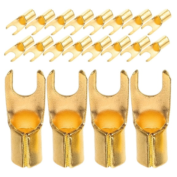 Pawsdot 20Pcs U-Shaped Car Audio Terminal Blocks Aluminum Copper Stable Connection
