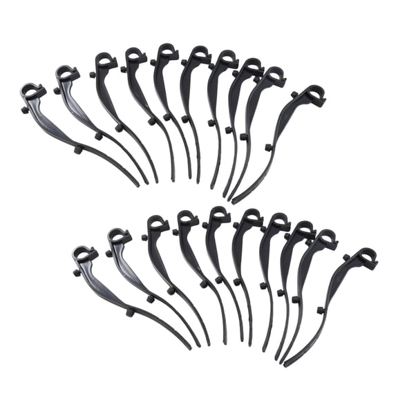 20Pcs Plastic Outdoor Gutter Filter Clips Meshes Anchors Gutters Brush Clamps For Gutter Cleaning and Maintenance