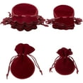 thumbnail image 1 of 20Pcs Velvet Drawstring Bags Dark Red Burgundy Red Soft Velvet Cloth Jewelry Gift Calabash Pouches for Storage Necklace Bracelet Earrings and Other Small Items, 1 of 9