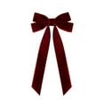 thumbnail image 1 of 20Pcs Velvet Ribbon Bows for Christmas Tree, Vintage Rustic Small Craft Bows Ornaments for Garland Wreath Gift Wrapping Candy Bags Party DIY Decorations (Burgundy, 5" x 10", Width of 1"), 1 of 9