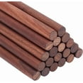 thumbnail image 1 of 20Pcs Walnut Dowel Rods 5.9 Inch Long Walnut Wood Sticks 0.4 Inch Unfinished Round Sticks Wooden Carving Blocks Wooden Sticks for Building Model Material DIY Craft Supplies - Coconut Brown for making, 1 of 9