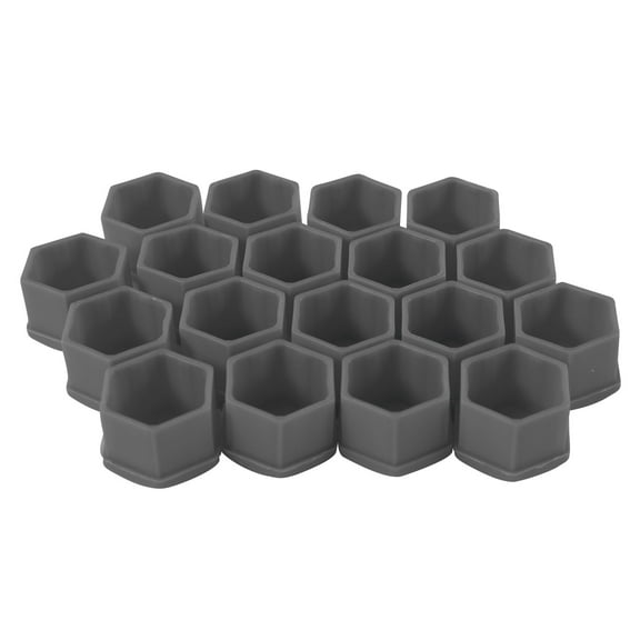 20Pcs Wheel Lug Nut Cover, 17mm/0.67" Flexible Lug Bolt Caps, Inner Hex Bolt Dust Cap with Clip