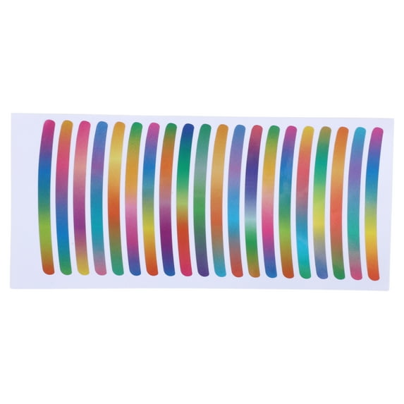 20Pcs Wheel Rim Stickers Arc-Shape Car Wheel Rim Tapes Decoration Stickers for 14"-22" Rim Assorted Color PET