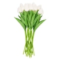 thumbnail image 1 of 20Pcs White 13.8inch Artificial Tulips Flowers, 1 of 7