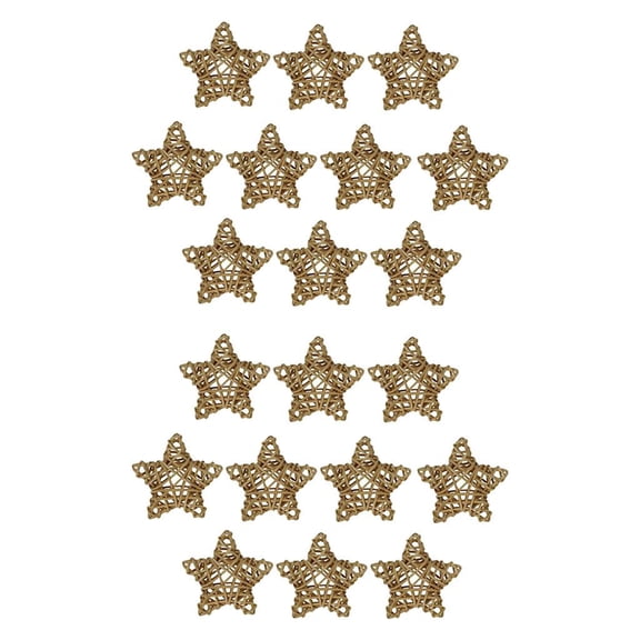 20Pcs Wicker Rattan Vine Balls Star Ornaments Party Decor
