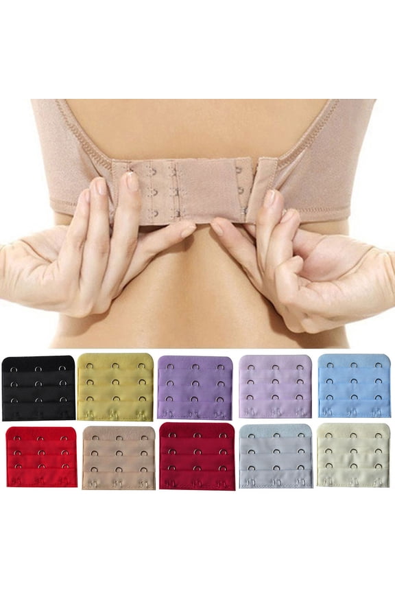 20Pcs Women Ladies 3-Hook 3 Rows Spacing Bra Extender Extension Hooks Strap