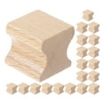 thumbnail image 1 of 20Pcs Wood Stamp Blanks Small Groove Carving Handles DIY Decorative Wooden Stamps for Crafting Scrapbooking, 1 of 4