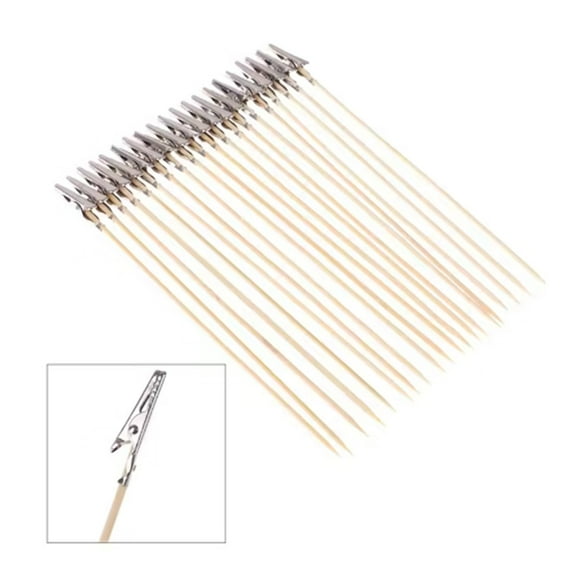 20Pcs Wood and Metal Alligators Clamps for Model Crafting and Painting Projects