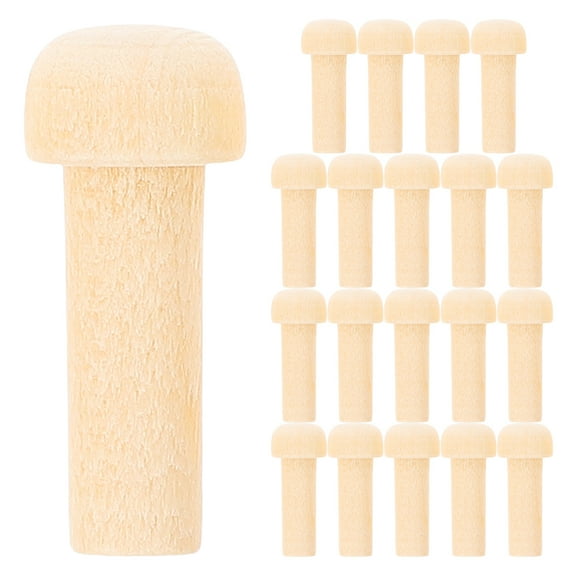 Raindrops 20Pcs Wooden Axle Pegs Mini Blank Wood Pegs for Crafts Unfinished DIY Supplies