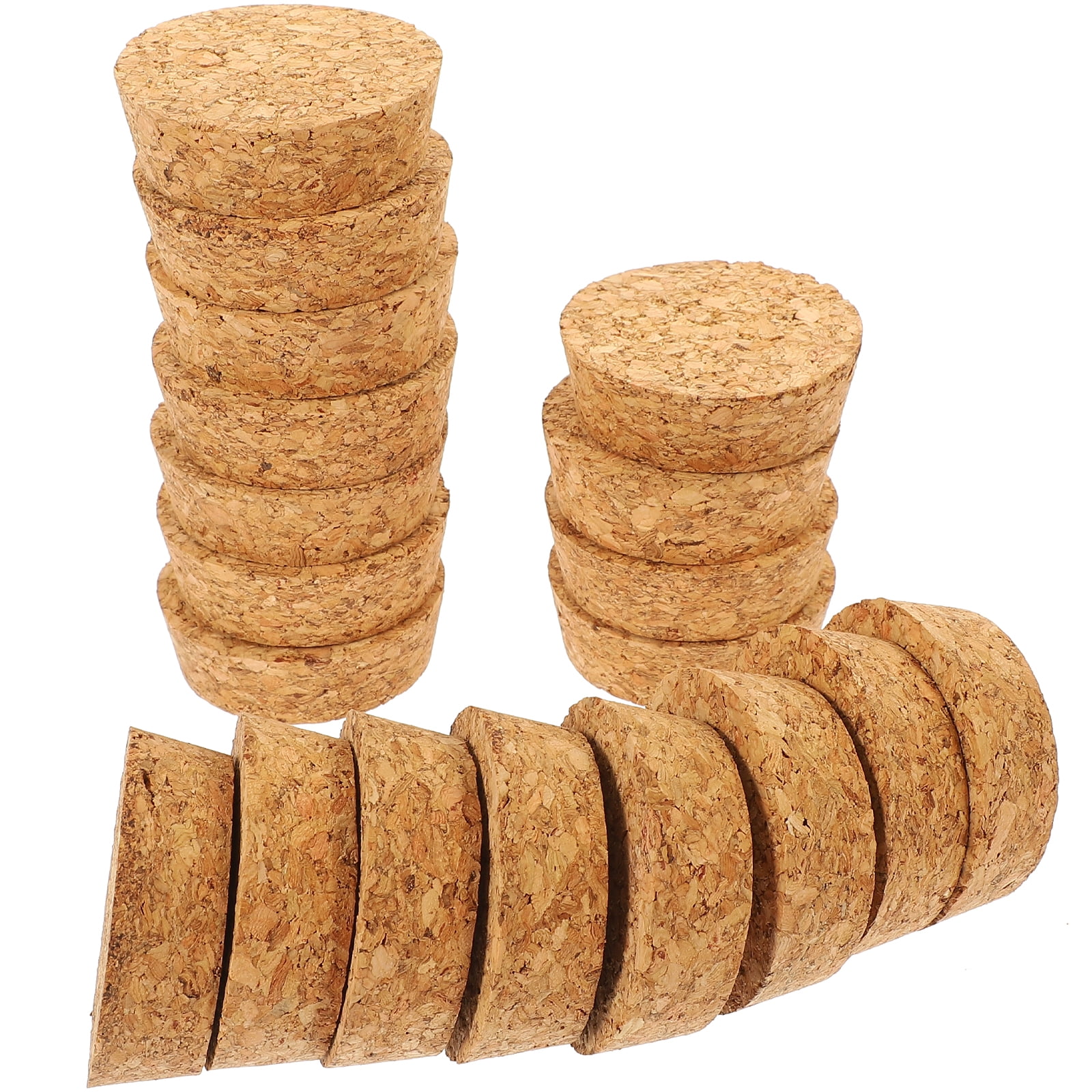 20Pcs Wooden Cork Bung Stopper Natural Wood Wine Corks Craft Corks Home