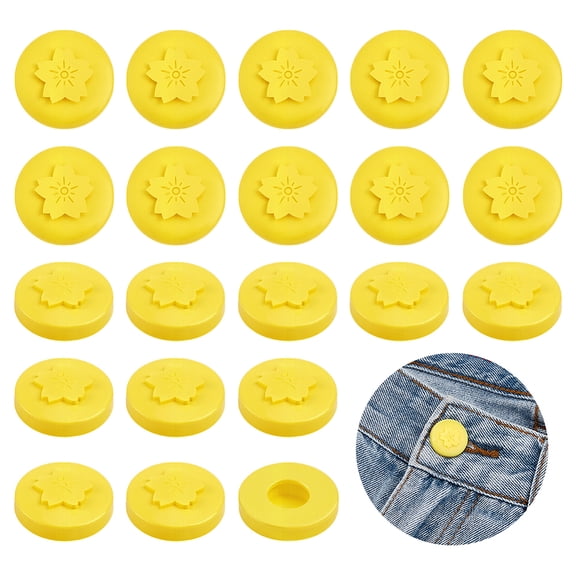 20Pcs Yellow Button Covers Kit