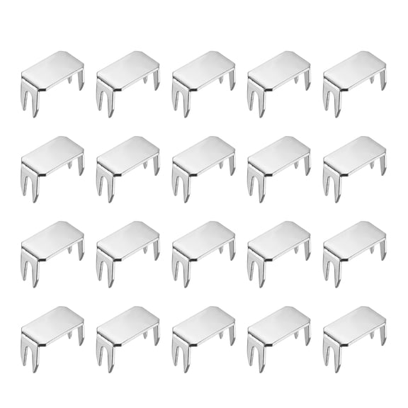 20Pcs Zipper Stoppers, #8 Top & Bottom Stops for Zippers Repair, Silver