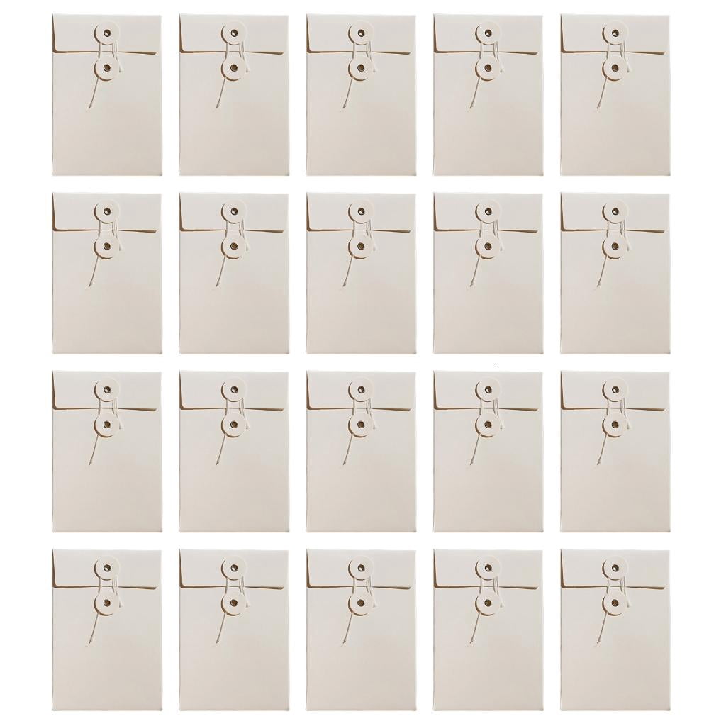 20Pcs/pack String Tie Closure Vintage Brown Paper String Business ...