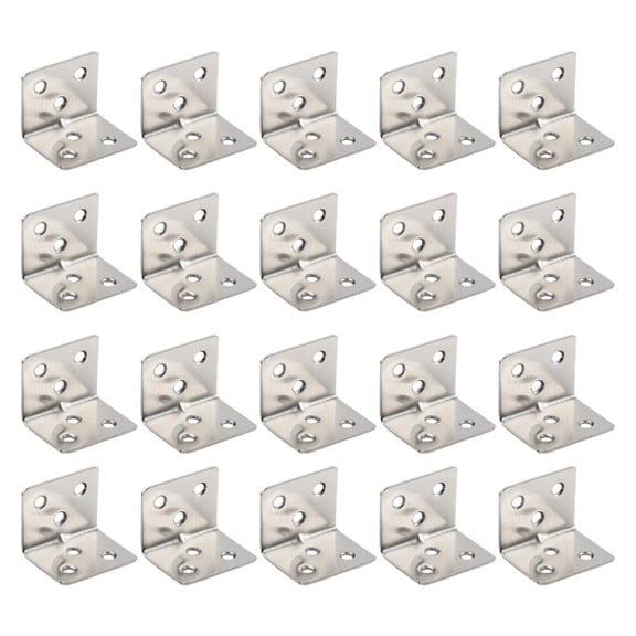 20Pcs/set Metal Shelf Brackets, Heavy Duty Joint Right Angled Support for Wood, L Shape Metal Corner Brace