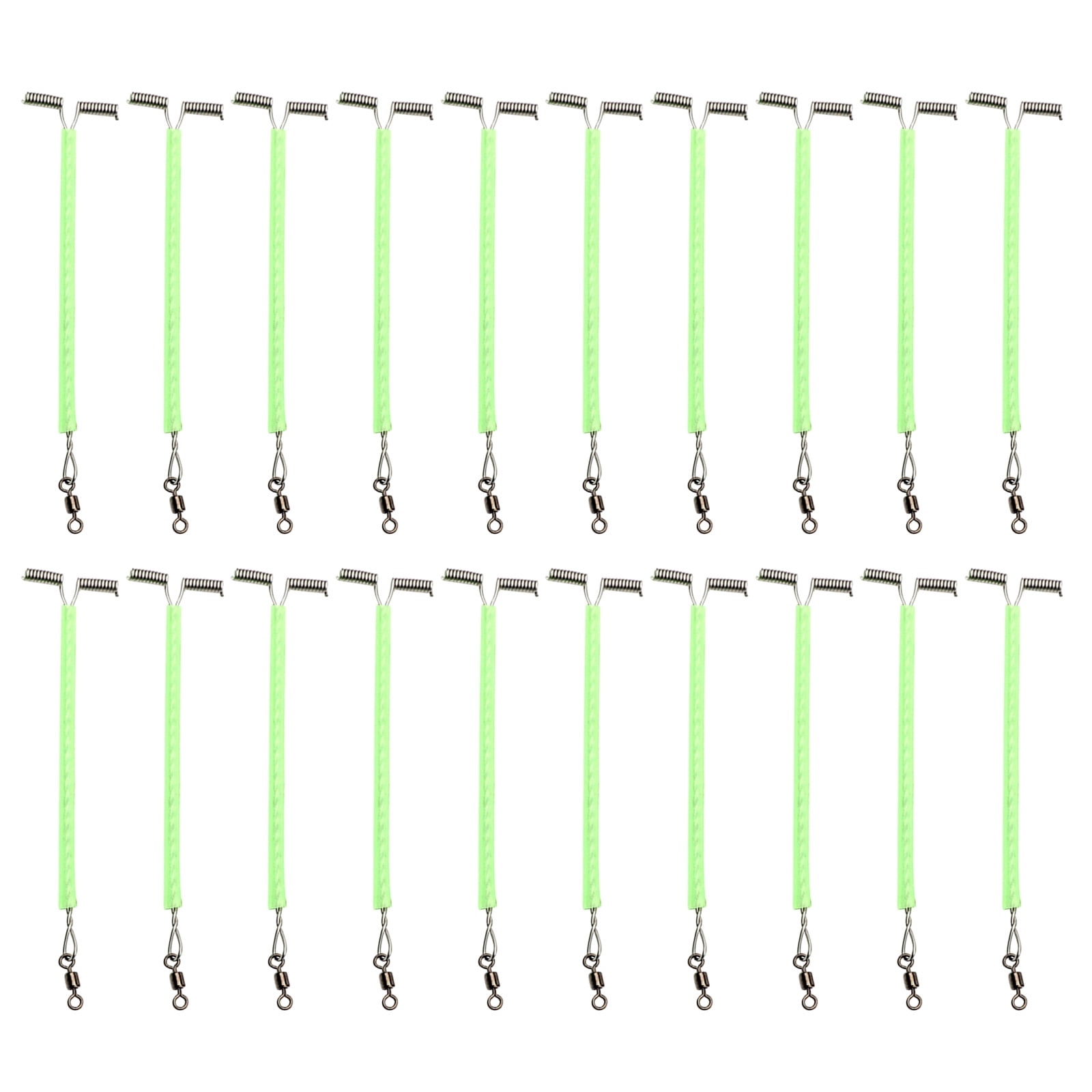 Health Rig Tube 20Pcs/set Tube Fishing Rigs with Rolling Swivels T-Shape Balance 3 Way ...