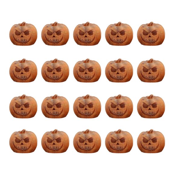 20Piece Miniature Pumpkins Set for Indoor and Outdoor Festival Decorations,Resin Craft for Holiday Scene Enthusiasts