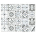 thumbnail image 1 of 20Piece Waterproof Tile Stickers Kitchen Backsplash Decals Bathroom Self-adhesive Wall Stickers Flower Style Decor 4" x 4", 1 of 8