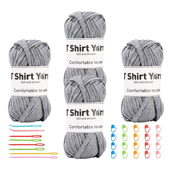 20Pieces Crochet Yarns with Large Eye Knitting Needle, Bent Tip Needle, Knitting Marker for Beginner Crocheting Knitting