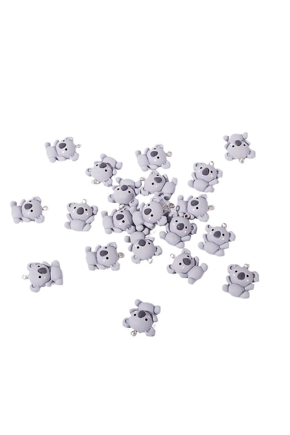 20Pieces Delicate Resin Koala Charm Adornment Creative Koala Resin Pendants Adornments For Unique Craft Designs