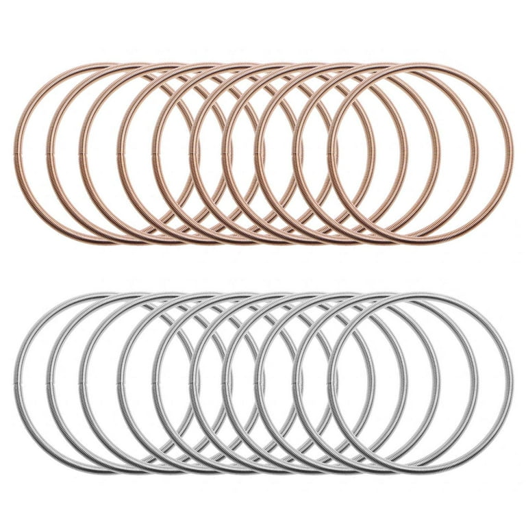 20Pieces Guitar String Coil Bracelets Carbon Steel Bangle