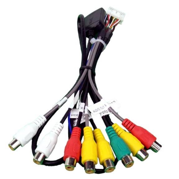 20Pin Car Stereo Radio RCA Video Audio Mic Cable Wire Adapter w/4G Sim Card Slot