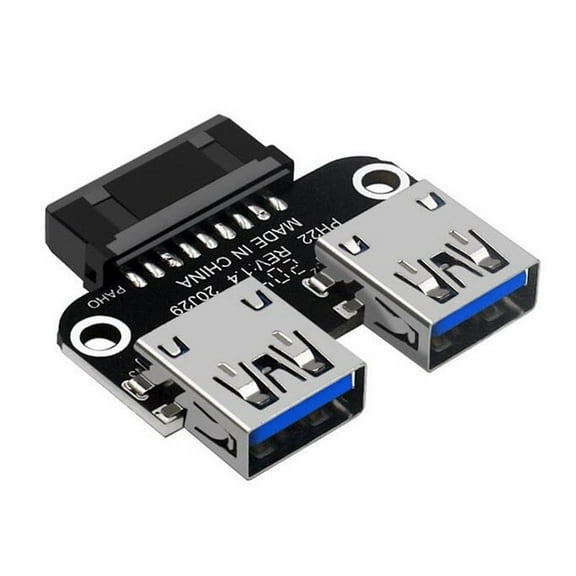 HOT 20Pin to Dual USB3.0 Adapter Connverter Desktop Motherboard 19 Pin/20P Header 2 Ports USB a Female Connector,PH22