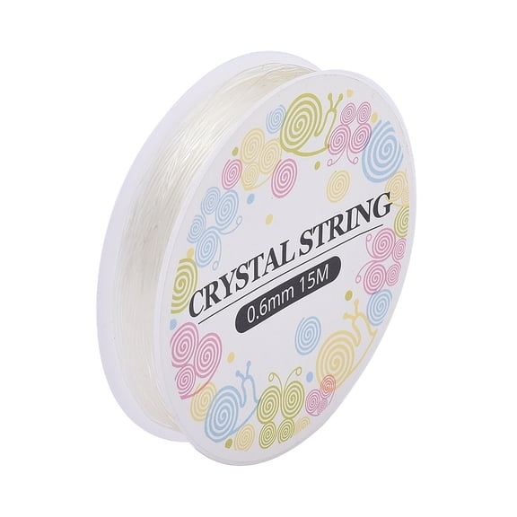 20Roll Elastic Crystal Thread Stretchy String Bead Cord for Beaded Jewelry Making Clear 0.6mm about 16.4 yards(15m)/roll