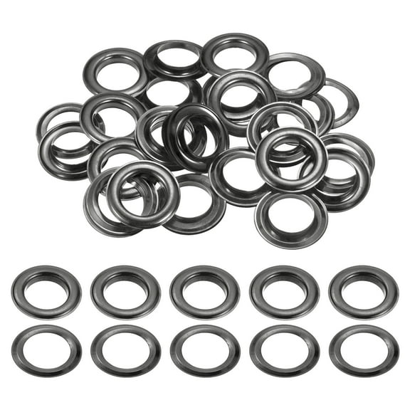 20Set Grommets Eyelets with Washers 20mm Copper Metal Eyelets Kit for Curtain Clothes Leather Bag, Gunmetal