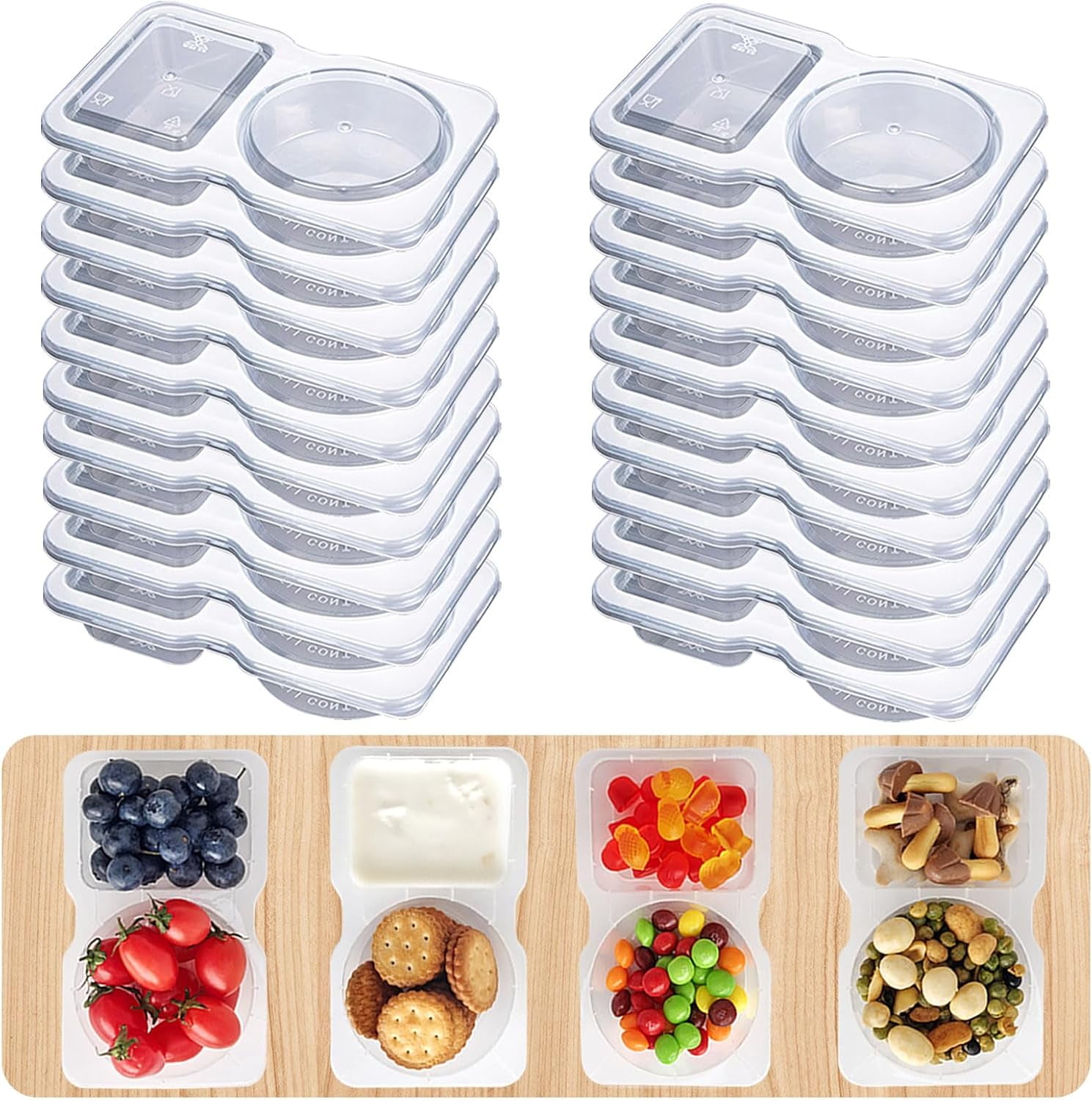 20Set Snack Containers,Reusable Snack Containers with Lids,Snack Pack ...