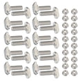 thumbnail image 1 of 20Set T-Slot Bolts, Drop-in Bolt Hammer Head with Hexagon Flange Nuts T-Bolt Stud Sliding Screw M6x20mm, 1 of 6