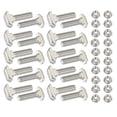 thumbnail image 1 of 20Set T-Slot Bolts Drop-in Bolt Hammer Head with Hexagon Flange Nuts T-Bolt Stud Sliding Screw M8x28mm 20, 1 of 6