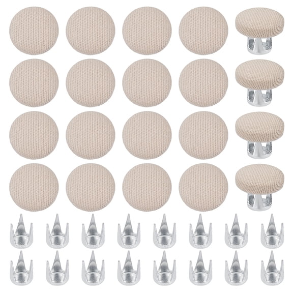 20Sets Old Lace 0.6 Inch Baseball Cap Button Top Replacement Cotton Top Hat Button Replacement Repair Cap Top Buttons for Hat Button