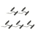 thumbnail image 1 of 20Sets Ribbon Crimp Clamp Ends with Lobster Claw Clasps & Chain 30mm Metallic Black, 1 of 6