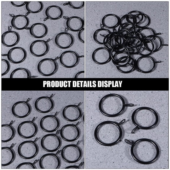 YOSADIER 20 Sets Black Curtain Eyelet Metal Drapery Grommets for Window Curtains and Home Decor
