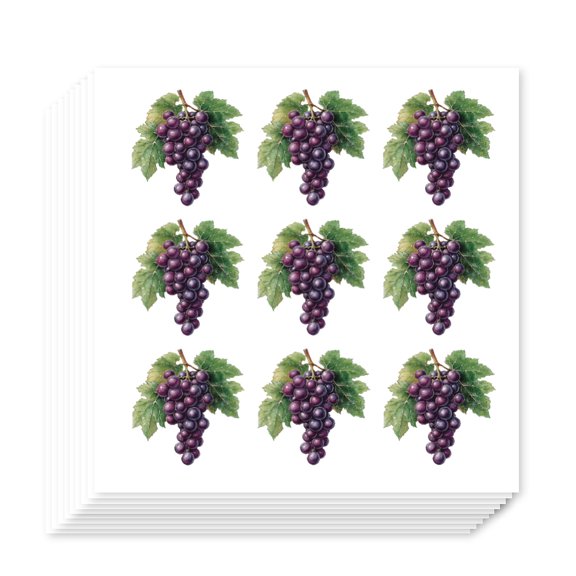 20Sheet Self-Adhesive Paper Decorative Stickers for Party Decorative Presents Sealing Grape 90x90mm Stickers: 25mm 9pcs/sheet