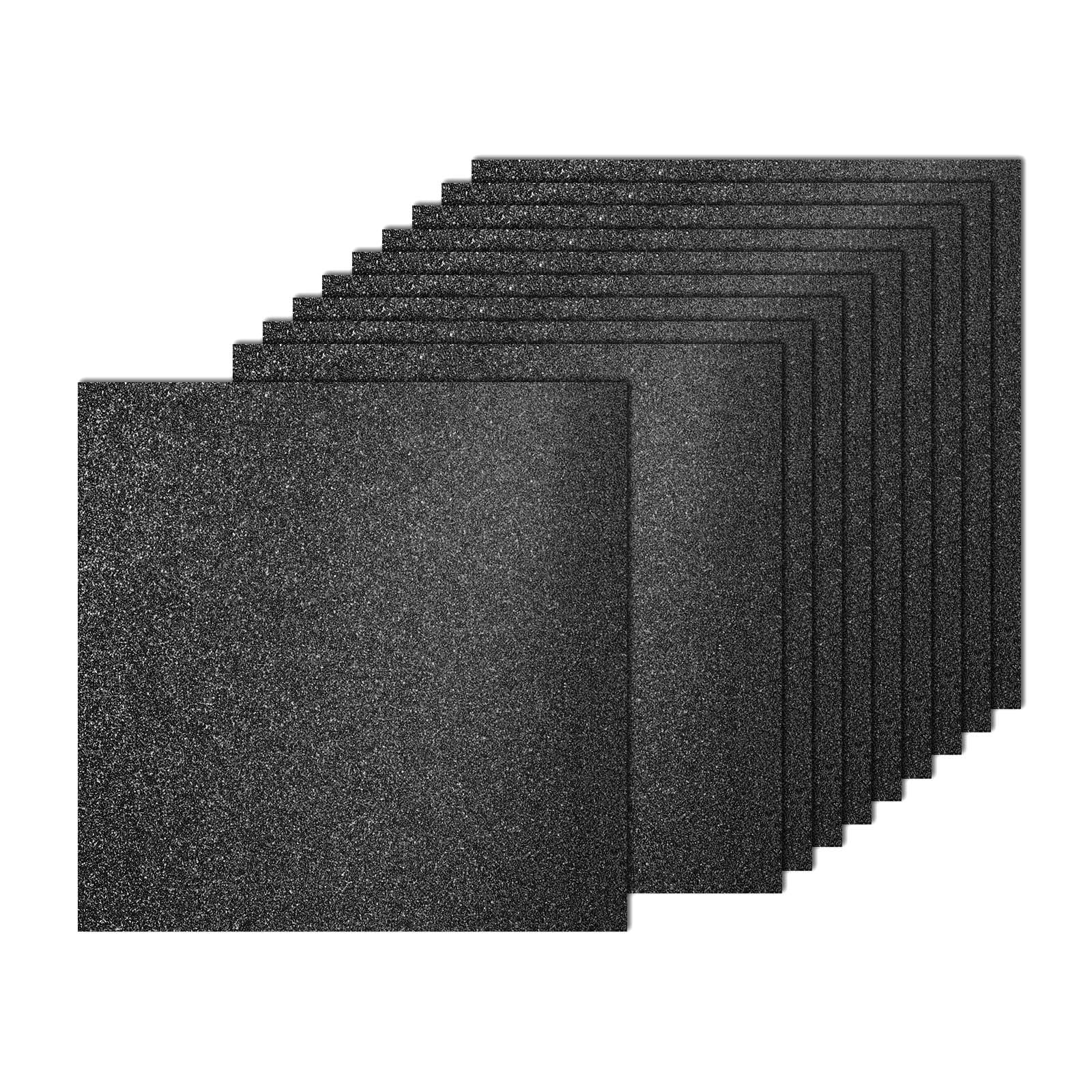 20Sheets Black Glitter Cardstock, 12x12In Glitter Paper Card Stock Shiny Scrapbook 250gsm Sparkly Paper Large Shimmer for Crafts Scrapbook DIY Art Wedding Party