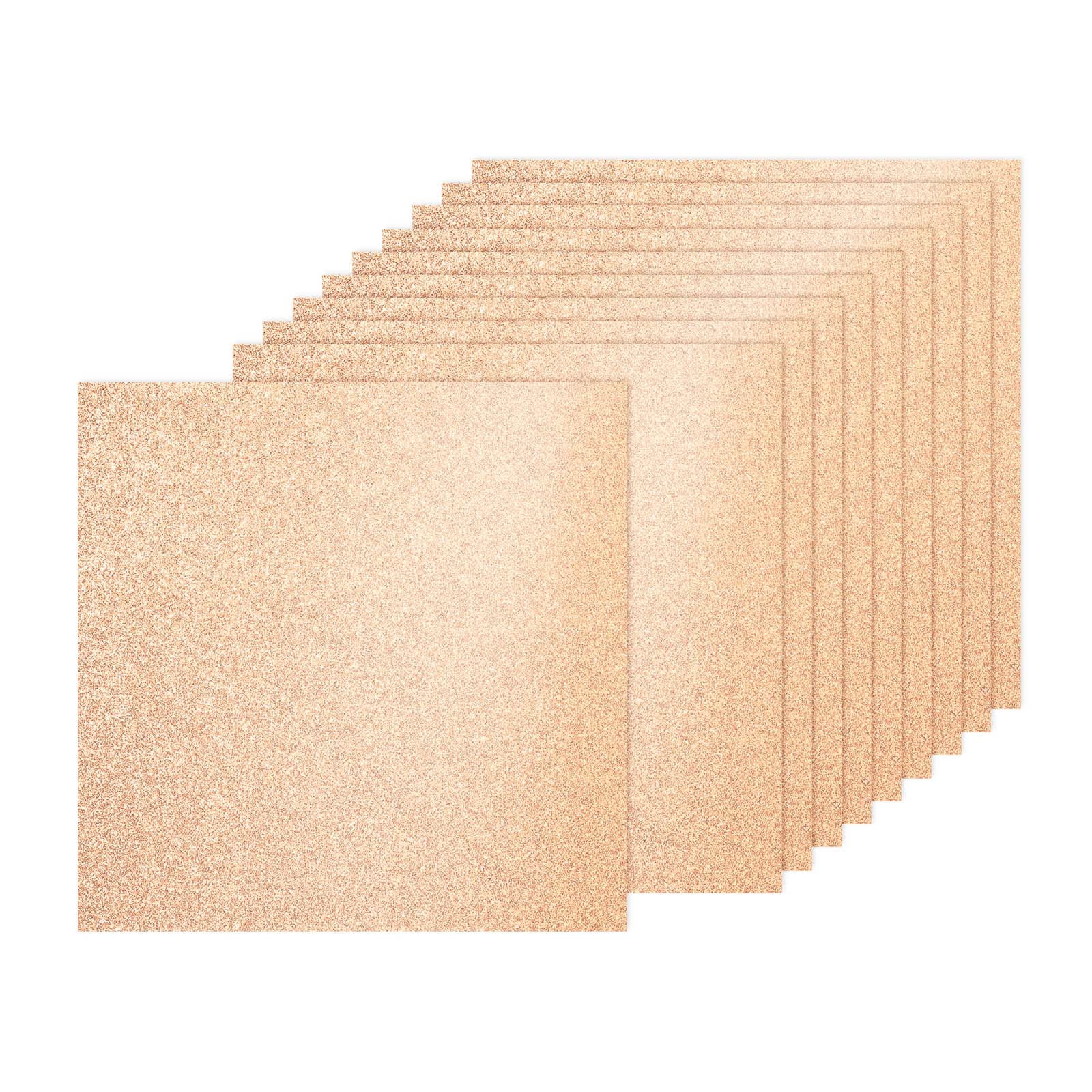 20Sheets Champagne Glitter Cardstock, 12x12In Glitter Paper Card Stock Shiny Scrapbook 250gsm Sparkly Paper Large Shimmer for Crafts Scrapbook DIY Art Wedding Party